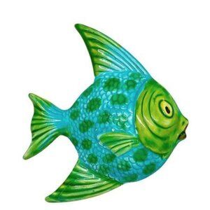 Signed "Original by Robert" Green Angel Fish Brooch